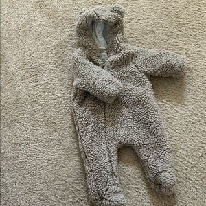 Zara Cream Sherpa Baby Footie